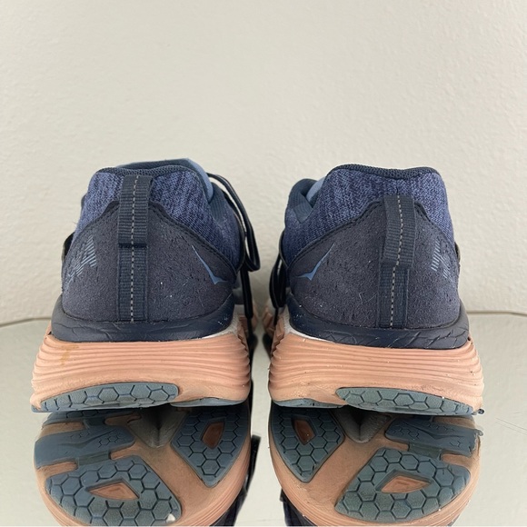 !SOLD! HOKA One One Mood Indigo Blue Dusty Pink Gaviota 2 Running Sneaker Shoes - Picture 6 of 13